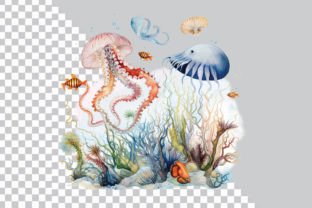 Ocean Animals Clipart, Ocean PNG Bundle Graphic Illustrations By Creationx Space 2