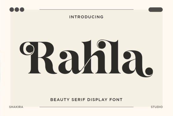 Rahla Serif-Schriftarten Schriftart Von Shakira Studio
