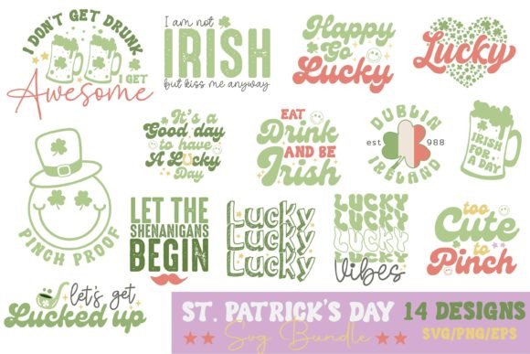 Retro St. Patrick's Day SVG Bundle Desig Graphic Crafts By Trendy T shirt Store