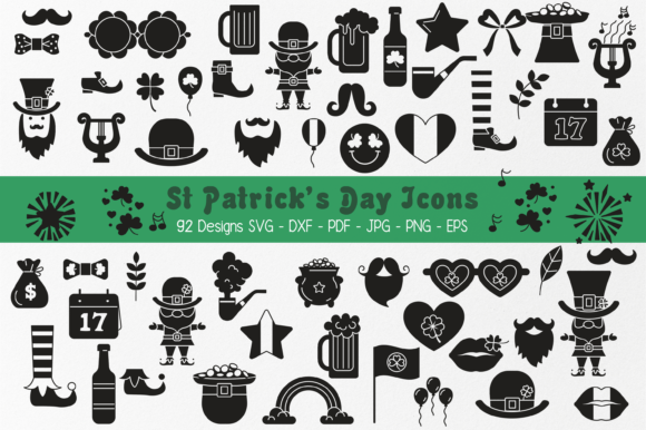 Saint Patrick’s Day Party Flat Icons Svg Graphic Crafts By simiswimstudio