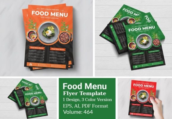 Food Manu Flyer Template Graphic Print Templates By mristudio