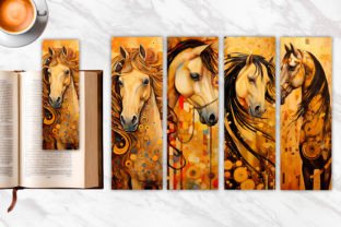 Gold Horse Bookmark Bundle Graphic Crafts By ART Fanatic