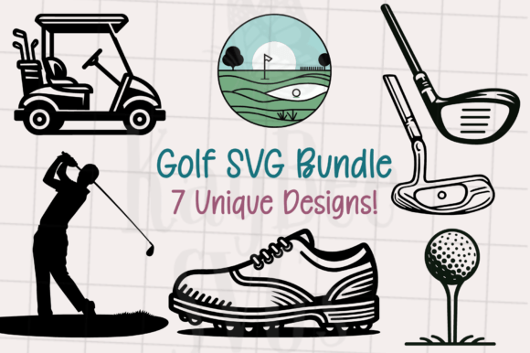 Golf SVG Bundle - 7 Unique Designs Graphic Illustrations By kaybeesvgs