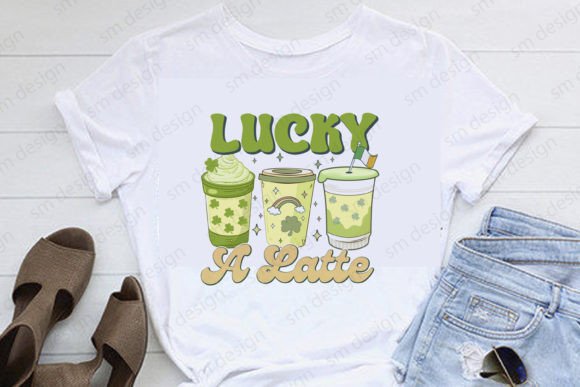 Lucky a Latte Retro St. Patricks Day PNG Graphic Crafts By Trendy T shirt Store