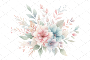 Pastel Bloom Delight - Floral Watercolor Illustration Illustrations Imprimables Par Design Store
