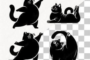 Yoga Cats Svg Cat Yoga Cricut Cat Png Graphic Illustrations By Imagination Meaw 10