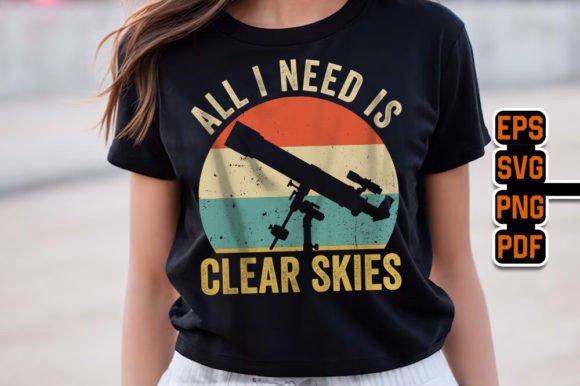 All I Need is Clear Skies- Retro Vintage Grafika Projekty Koszulek Przez TeeBundle
