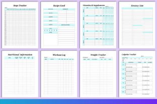 Editable Fitness Planner Bundle Canva Graphic KDP Interiors By munjixpro 4