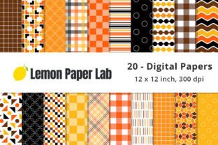 Orange, Black, Brown and Yellow Patterns Graphic Patterns By Lemon Paper Lab 1