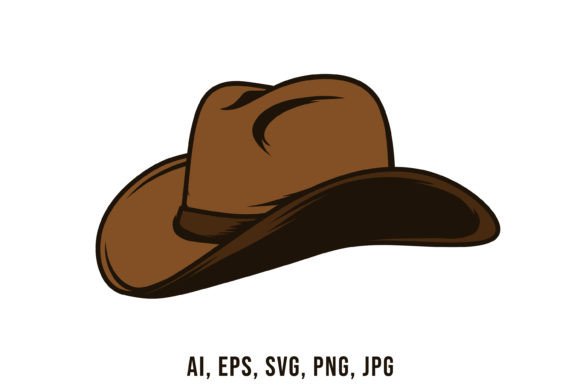 Cowboy Hat Vector Drawing Gráfico Ilustraciones Imprimibles Por raulyufitraf