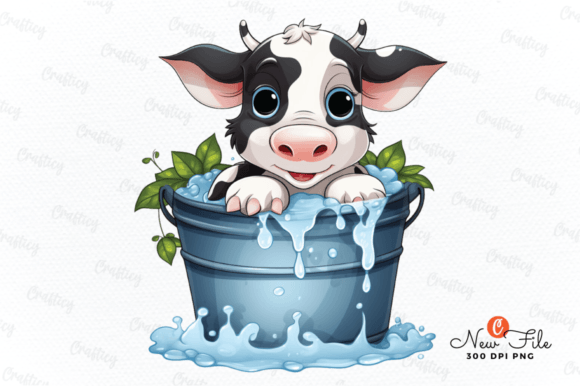 Cute Cow Sublimation Clipart Bundle Graphic Illustrations By Crafticy