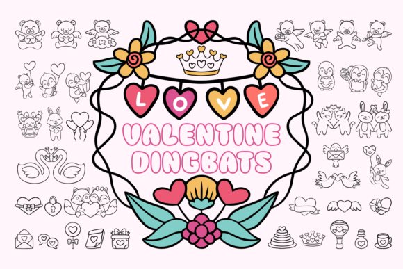 Love Valentine Dingbats Font By Situjuh