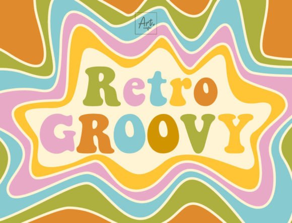 Retro Groovy Display Font By Art cafe