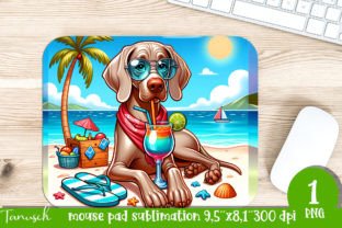 Cute & Funny Dog Holiday Mouse Pad PNG Grafik Druck-Vorlagen Von TanuschArts 2