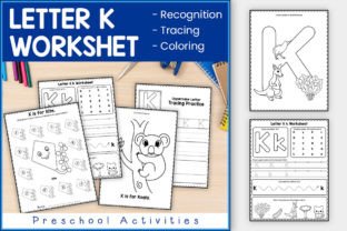 Letter K Worksheets for Preschool & K Graphic PreK By TheStudyKits 1