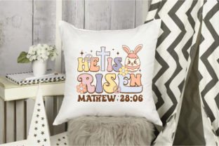 Retro He is Risen Mathew 28:06 PNG Subli Graphic Crafts By Crafts_Store 3