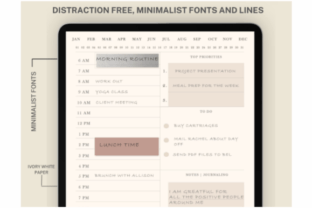Digital Minimalist Daily Planner Graphic Graphic Templates By ThePlannersDelight 5
