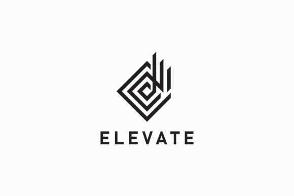 Elevate Logo Building Construction Gráfico Logos Por captoro