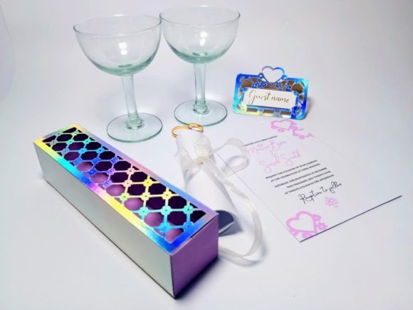 Flower Lace Candy Box and Table Place Card Set Sets 3D SVG-Plotterdatei Von 3D SVG Crafts