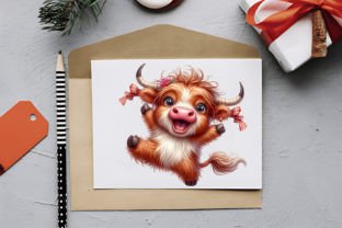 Funny Cute Highland Cow Clipart Bundle Graphic Illustrations By RobertsArt 4
