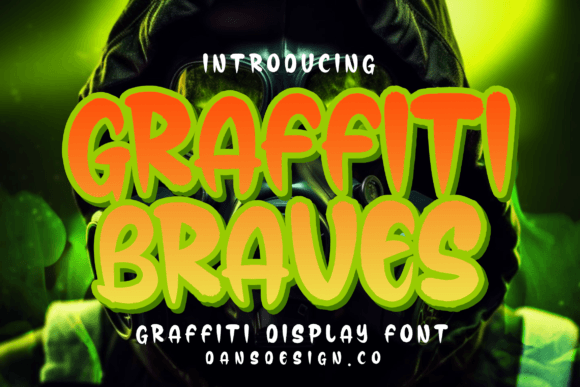 Graffiti Braves Display Fonts Font Door Dansdesign