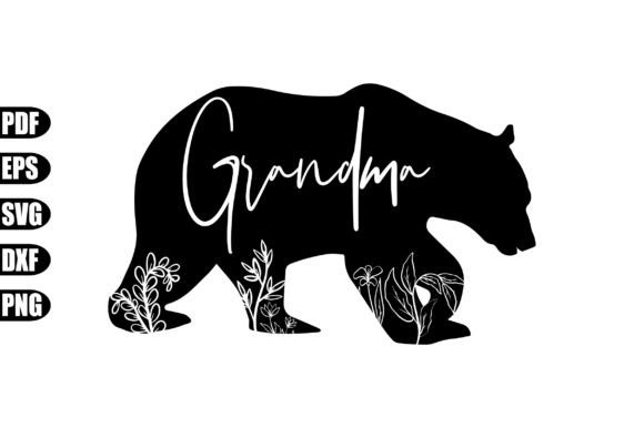 Grandma Bear Svg Gráfico Manualidades Por creativekhadiza124
