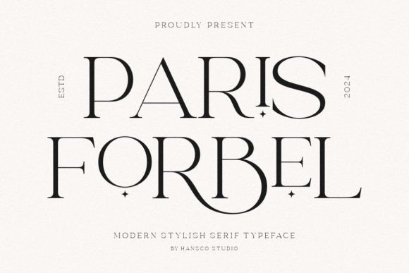 Paris Forbel Serif Font By HansCo