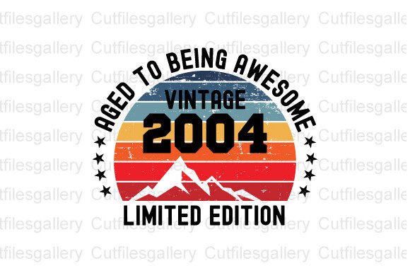 Vintage 2004 SVG, 20th Birthday SVG Graphic Crafts By cutfilesgallery