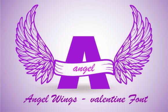 Angel Wings Decorative Font By susecreative