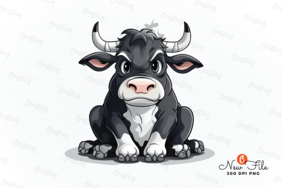 Funny Angry Cow Sublimation Clipart PNG Graphic Illustrations By Crafticy