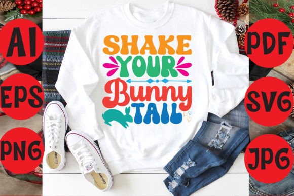 Shake Your Bunny Tail Grafica Design di T-shirt Di Akhicrative92