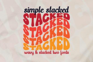 Simple Stacked Display Font By MaxArt 1
