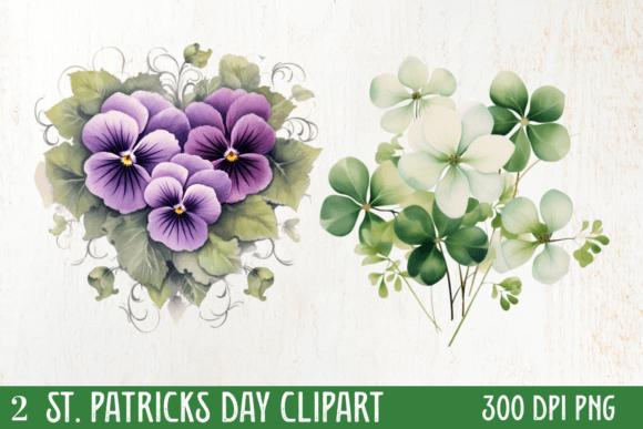 St. Patrick's Cottagecore Clipart PNG Graphic Illustrations By CraftArt
