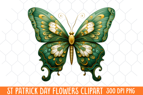 St. Patrick's Day Flowers Clipart PNG Graphic Illustrations By CraftArt