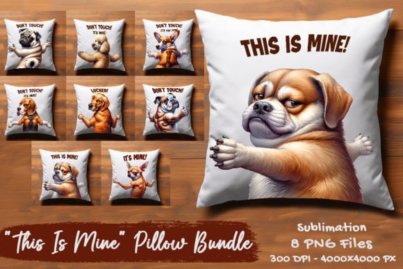 This is Mine PNG Pillow Bundle Grafika Rękodzieła Przez Mirteez
