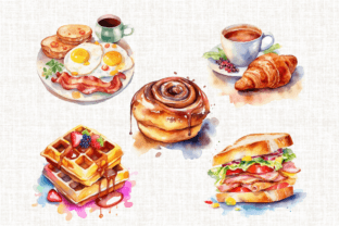 Watercolor Breakfast Illustrations PNG Graphic Illustrations By MashMashStickers 7