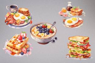Watercolor Breakfast Illustrations PNG Graphic Illustrations By MashMashStickers 9