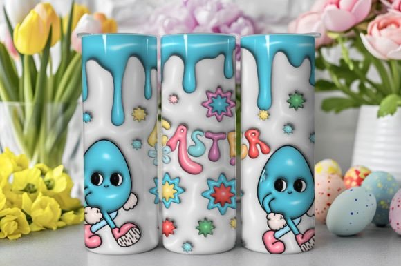 3D Inflated Easter Tumbler Wrap Graphic Crafts By Dreamshop