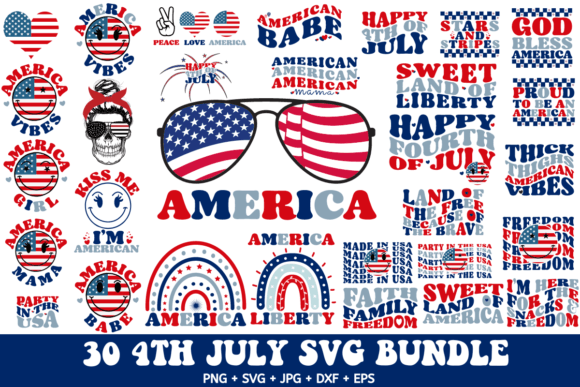 4th of July SVG Bundle Graphic T-shirt Designs By Creative Pro Svg