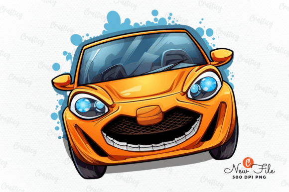 Car Stickers Png, Cartoon Stickers Graphic Illustrations By Crafticy