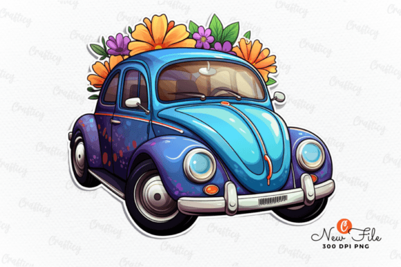 Car Stickers Png, Cartoon Stickers Graphic Illustrations By Crafticy