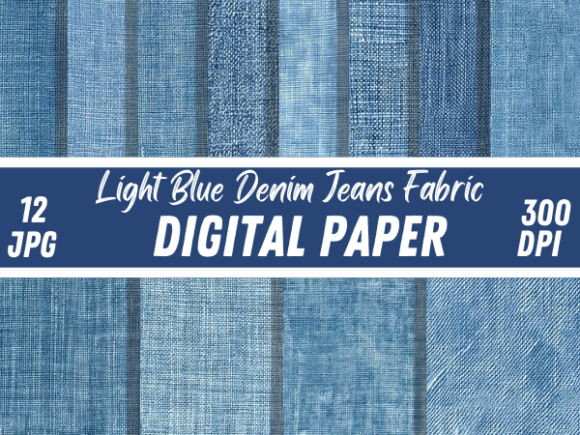 Denim Fabric Light Blue Texture Paper Graphic Patterns By Creative River