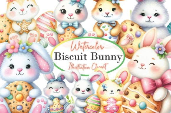 Easter Biscuit Bunny Sublimation Bundle Grafika Ilustracje do Druku Przez Dreamshop