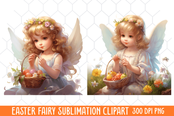 Easter Fairy Sublimation Clipart Graphic Illustrations By CraftArt