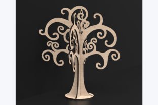 Laser Cut Jewellery Tree Svg Files Grafik 3D SVG Von ThemeXDigital 1