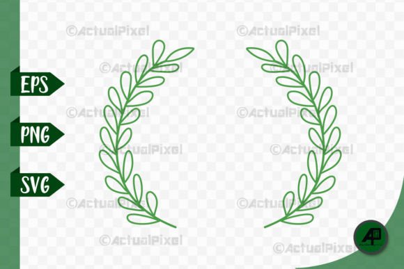 Laurel Wreath PNG Sublimation Illustration Artisanat Par Actual Pixel