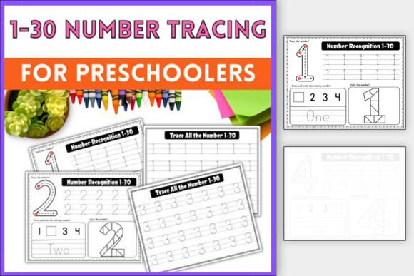Number Recognition & Tracing to 30 PreK Graphic PreK By TheStudyKits