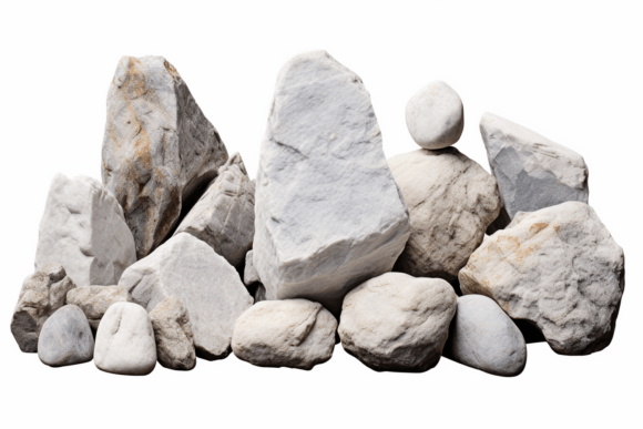 Rock Wall Isolated on White Background Graphic Illustrations By saydurf