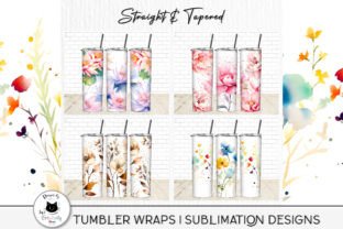 Soft Watercolor Floral Tumbler Wraps Graphic Crafts By Ivy’s Creativity House 2