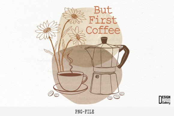 But First Coffee Wall Art PNG Gráfico Artesanato Por Design one gallery